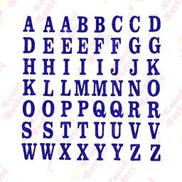 Comet Busters Blue & White Printed Self-Adhesive Uppercase Glitter Alphabet Stickers image 3