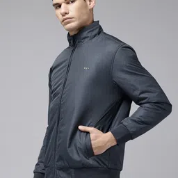 ColorPlus Mock Collar Padded Bomber Jacket image 4