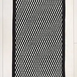 Ariana Black & White Self Design 1450 GSM Cotton Anti-Skid Bath Rugs-picture-15