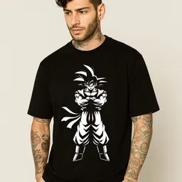 Be Crazy Graphic Printed Round Neck Drop-Shoulder Sleeves Oversized Cotton T-shirt-picture-14