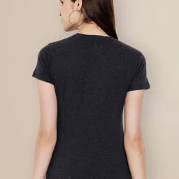 Metronaut Women Typography 3 Printed Applique T-shirt image 3