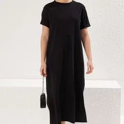 Trendyol Women Solid T-shirt Midi Dress-picture-40