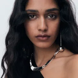 MANGO Asymmetrical Combined-Knit Dress image 4