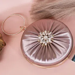 MISHA Radiant Bloom Embellished Textured Box Clutch-picture-27