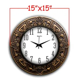 OLIVE TREE Brown Printed Traditional Wall Clock image 4