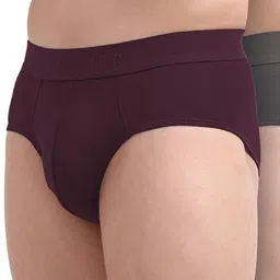 FREECULTR Men Pack Of 2 Anti Bacterial Basic Briefs FC-CX-B-MG-PW_S image 3
