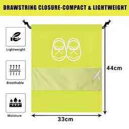 Aura Yellow & Grey 8 Pieces Printed Reusable Shoes Organisers image 5