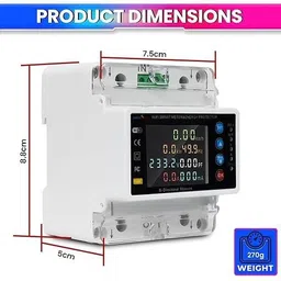 amicismart WiFi Bi-Directional Energy Meter with Adjustable Over/Under Voltage Digital Voltage Tester image 5