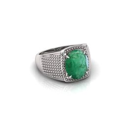 todani jems 14.25 Ratti Natural Lab Certified Panna Emerald Gemstone Ring With Lab Certificate-picture-11