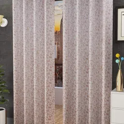 Kiara Creations Gold-Toned 2 Pieces Room Darkening Abstract Velvet Long Door Curtains-image-53