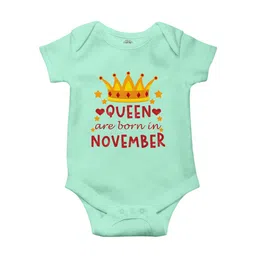 THE PRINT PLATTER Infants Born In November Printed Ultra Bio Wash Cotton Bodysuit-picture-40