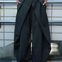 Bershka Women Striped Low-Rise Trousers-image-17