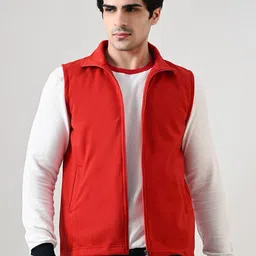 BAESD Men Fleece Lightweight Open Front Jacket-image-45