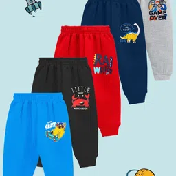 YK Kids Boys Pack of 5 Multicolor Cotton Regular Fit Pyjamas-picture-25