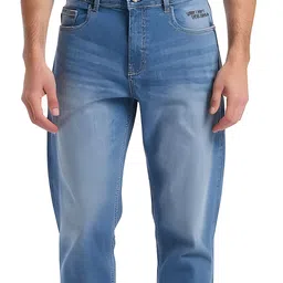 glitchez Men Relaxed Fit Heavy Fade Stretchable Jeans image 3