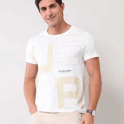 U.S. Polo Assn. Denim Co. Men Typography Printed Round Neck Cotton Slim Fit T-shirt-picture-26