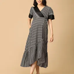 The Mom Store Polka Dot Print Maternity Midi Dress image 1