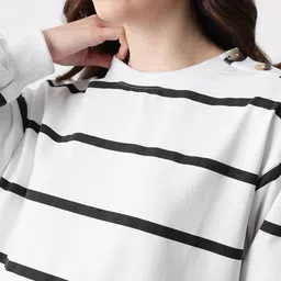 Mast & Harbour Striped Relaxed Pullover image 3