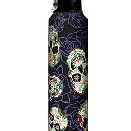 Speedex Black & Multicoloured Single Stainless Steel Printed Water Bottle-image-97