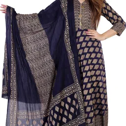 baba kurti Women Viscose Rayon Kurta Dupatta Set image 1