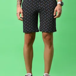 V-Mart Men Geometric Pinted Regular Fit Cotton Shorts-picture-18