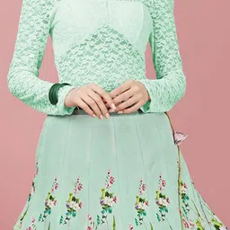 SAPTRANGI Women Printed Flared Maxi Skirts image 2