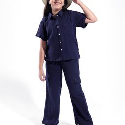 ARIAS By LARA DUTTA Girls Double Gauze Pure Cotton Shirt With Trousers-picture-6