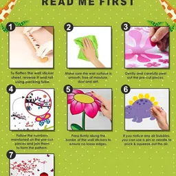 Asian royal Red & White Printed Water Proof Wall Sticker image 2