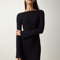 Happiness istanbul Bodycon Long Sleeves Polyester Dress-picture-34