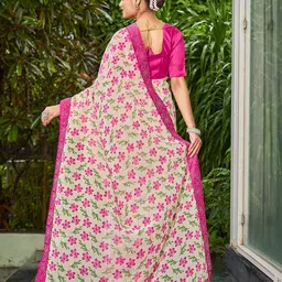 Zeekha Floral Beads and Stones Pure Georgette Kanjeevaram Saree image 4