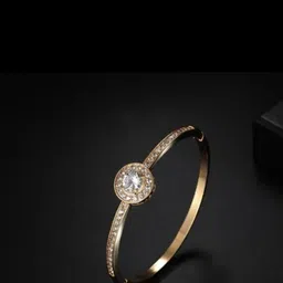 V FASHION JEWELLERY Women Rose Gold-Plated Kada Bracelet-picture-27