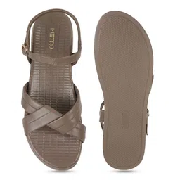 Metro Women Printed Open Toe Flats with Buckles image 2