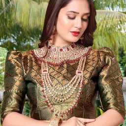 jayant creation Green Art Silk Barasi Sarees image 3