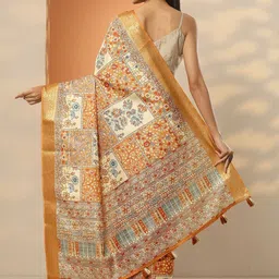 Libas Ethnic Motifs Printed Saree With Unstiched Blouse Piece image 5
