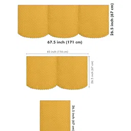 BIGGER FISH Yellow Checked Velvet Sofa Cover image 4