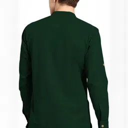 Edin Men Solid Cotton Kurtas image 3