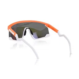 Irayz Men Blue Lens & Orange Sports Sunglasses with image 4