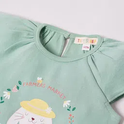 TIDY SLEEP Print Ruffles Cotton Top image 5