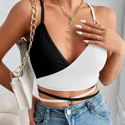 Stylecast X Slyck Colourblocked Bralette Crop Top image 4