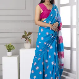 Craft Musium Pure Cotton Bagru Saree image 3