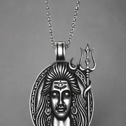 Anvika Unisex Stainless Steel Spiritual Shiv Pendant Chain-picture-39