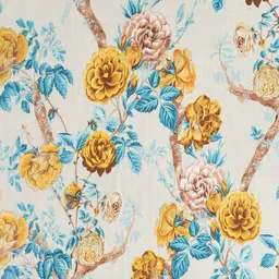 INDRA'S White & Yellow Floral 144 TC Bedsheet with 2 Pillow Covers image 3