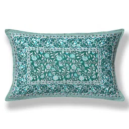 The Craft Monk Green Floral 210 TC Single Bedsheet with 1 Pillow Covers image 5