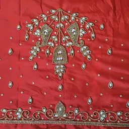 dsf fashion Unstitched Art Silk Blouse Material Embroidered image 2