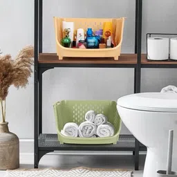 finware Plastic Multipurpose Storage Basket (Pack of 4) Storage Basket image 5