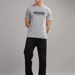 ADRO Typography Printed Round Neck Cotton T-shirt image 4