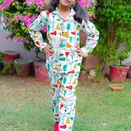 MYZUIE Kids Conversational Printed Pure Cotton Night suit-picture-38
