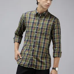Arrow Sport Manhattan Slim Fit Checked Pure Cotton Casual Shirt-picture-42