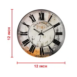 OLIVE TREE White & Black Printed Contemporary Wood Wall Clock image 2