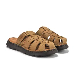 Woodland Men Suede Fisherman Sandals-image-4